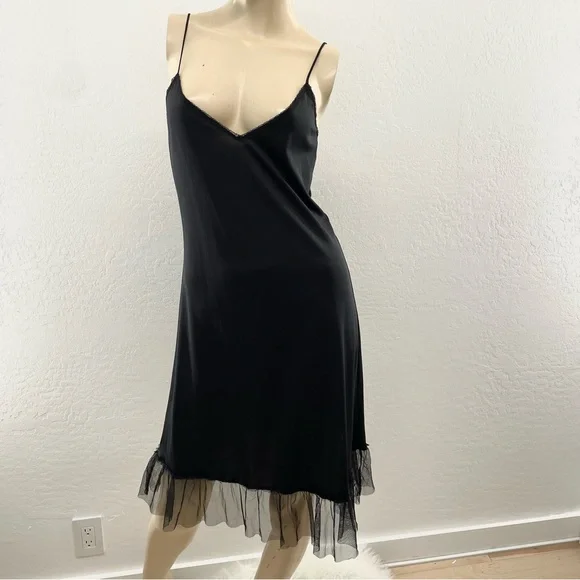 Only Hearts- Black & beige Lace Dress with Black Underlayer Slip-M - Picture 9 of 16